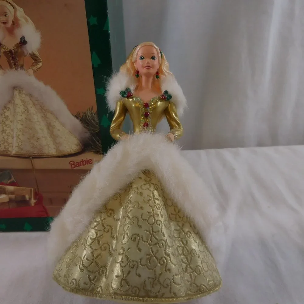 Hallmark,‎ Barbie, Christmas stocking hanger New in Box removed for pictures